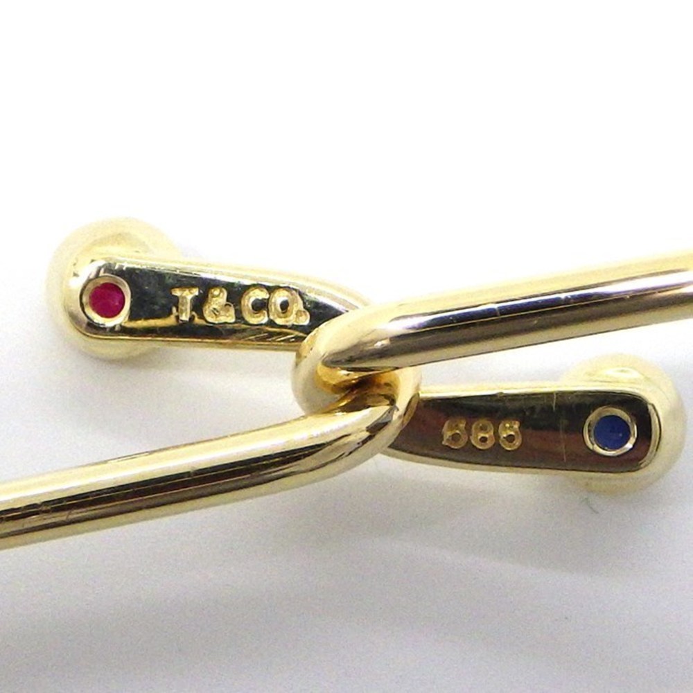 Tiffany Bangle Double Hook Ruby Sapphire Yellow G… - image 3